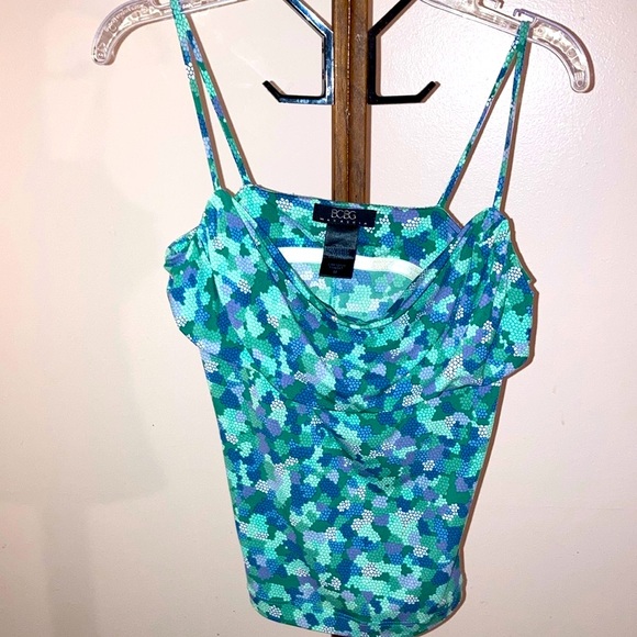 BCBG Maxazria | Women’s Floral Blue and Green Two-Piece Skirt Set - Size Medium - Picture 9 of 15